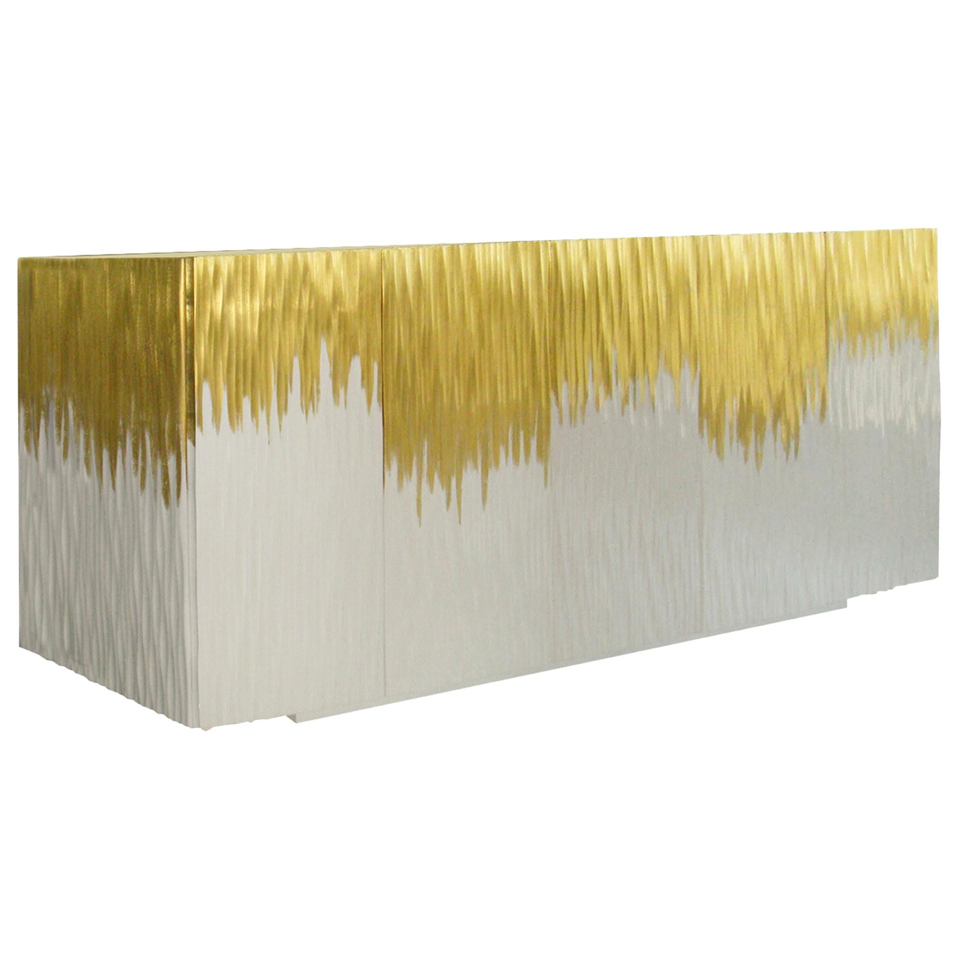 Moon Gold Contemporary and Customizable Sideboard by Luísa Peixoto For Sale