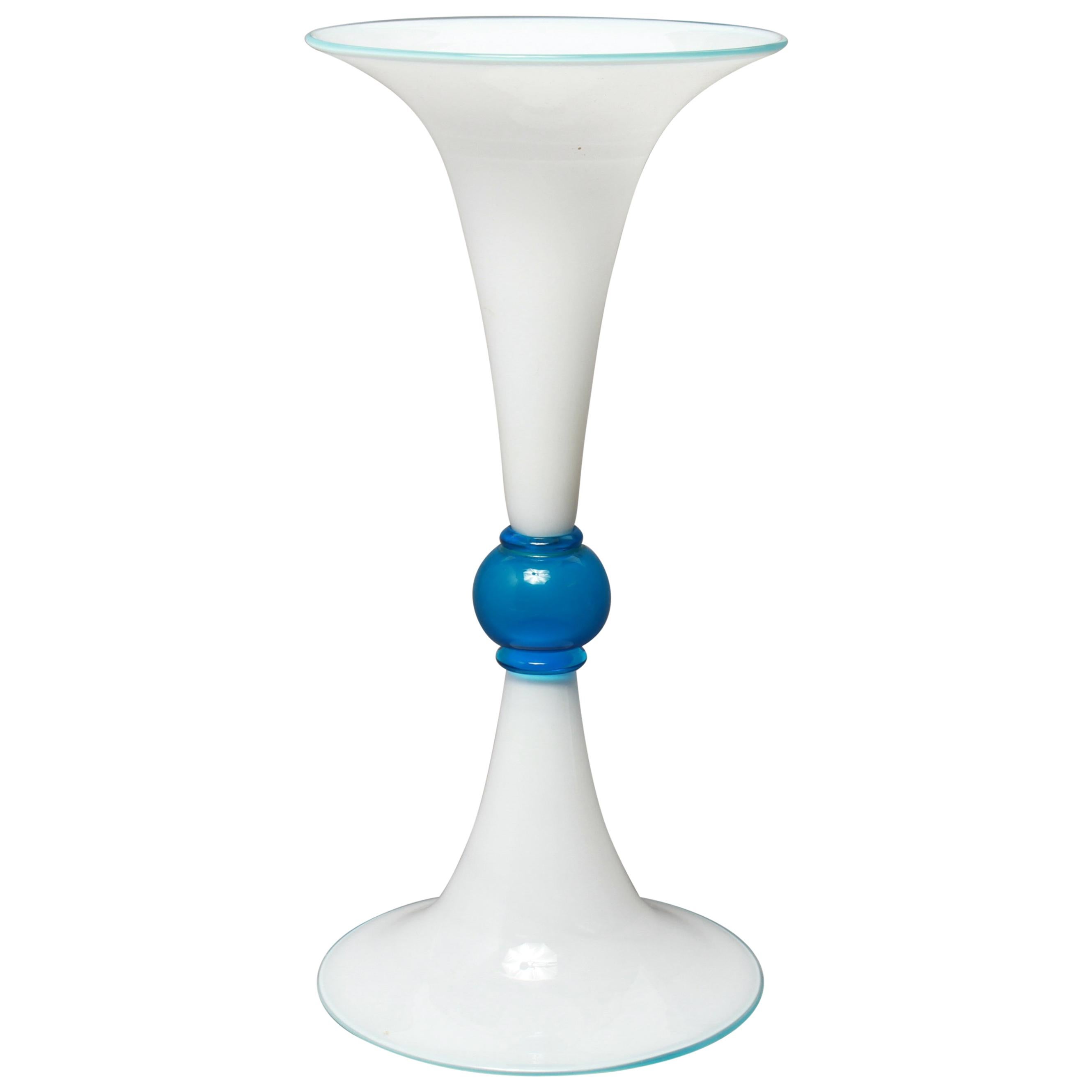 MidCentury Modern Murano Art Glass Trumpet Vase at 1stDibs