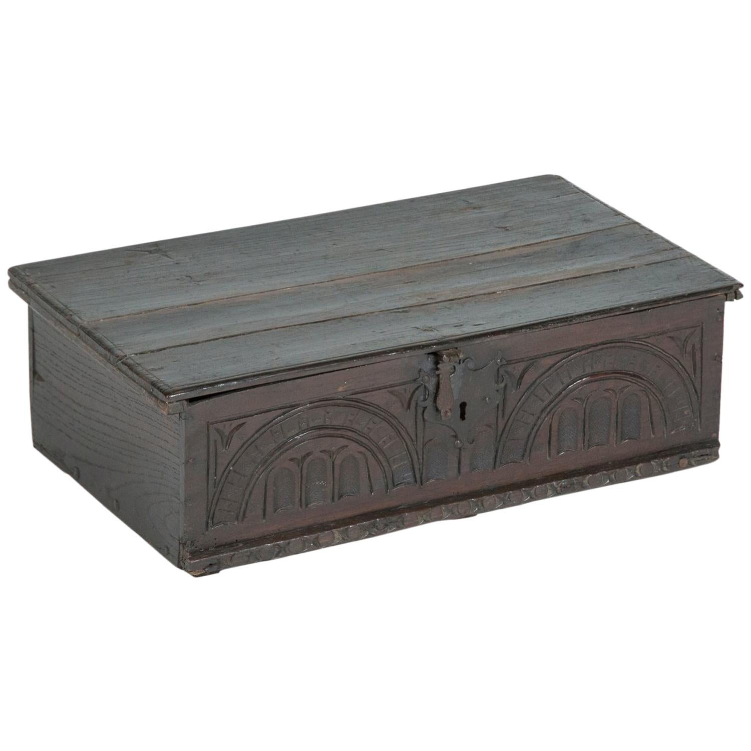 Oak Bible Box, Containing a Family Bible