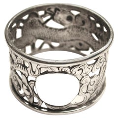 Chinese Silver Dragon Napkin Ring Dated circa 1900