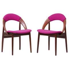 Pair of Rare Dining Chairs in Teak by Arne Hovmand Olsen