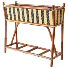 French Maison Gatti Bamboo Rattan Jardinière Planter