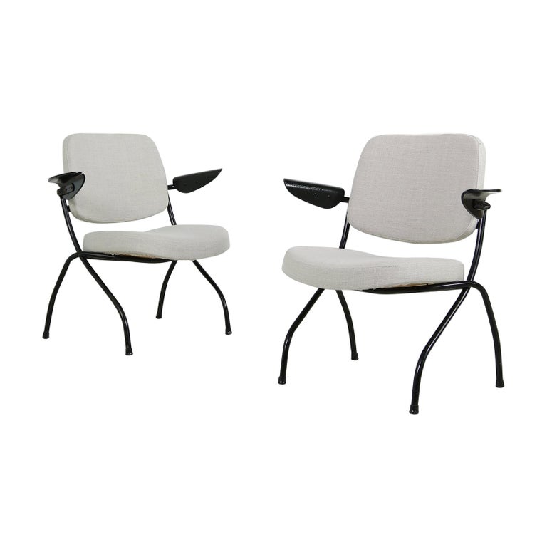Pair of 1950s Ilmari Tapiovaara Scandinavian Organic Lounge Chairs, Midcentury For Sale