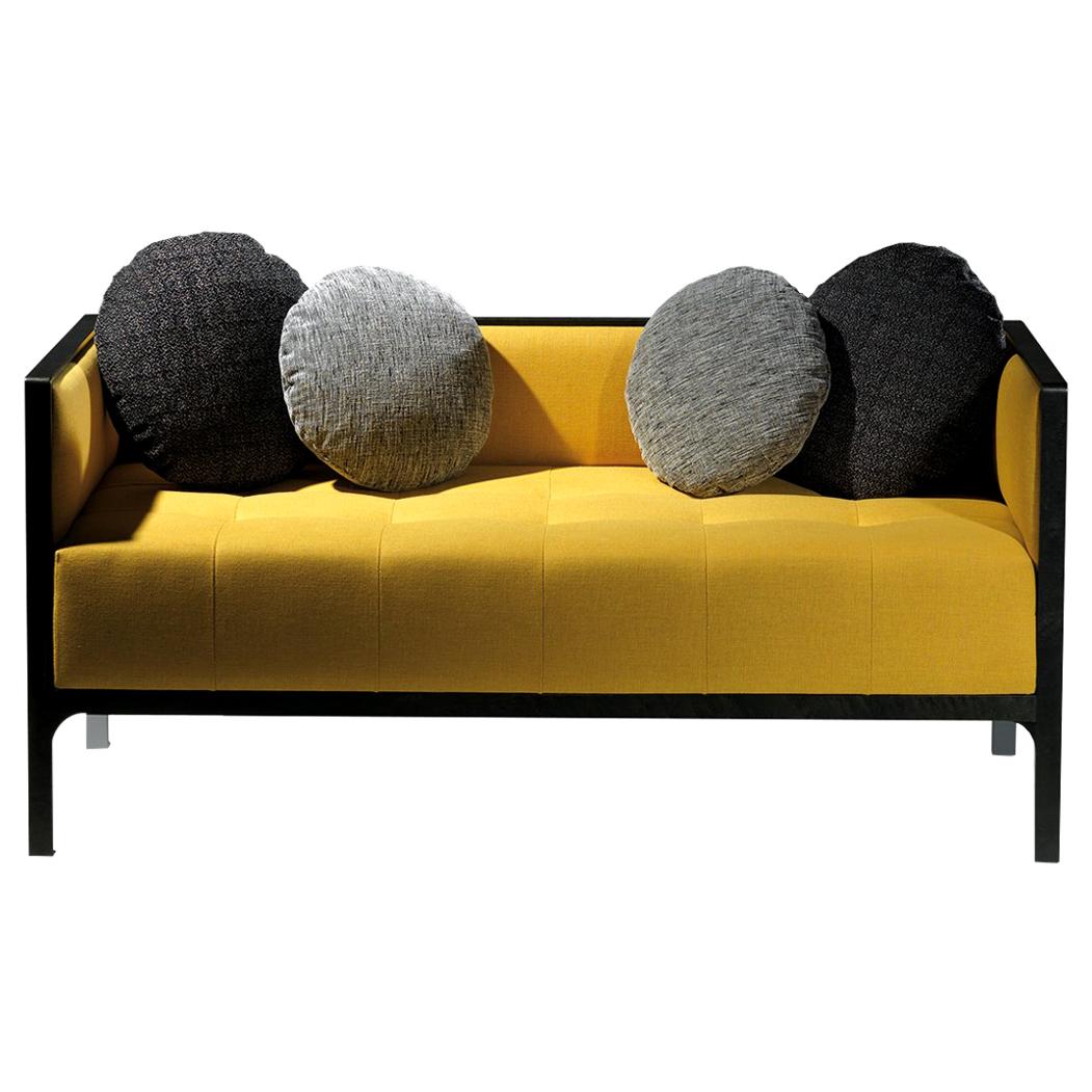 Camelia Contemporary and Customizable Sofa with 5 Cushions by Luísa Peixoto For Sale