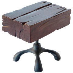 Twig Chunk Table, Hand Carved Ironwood, Cast Aluminum, Jordan Mozer, USA, 2017