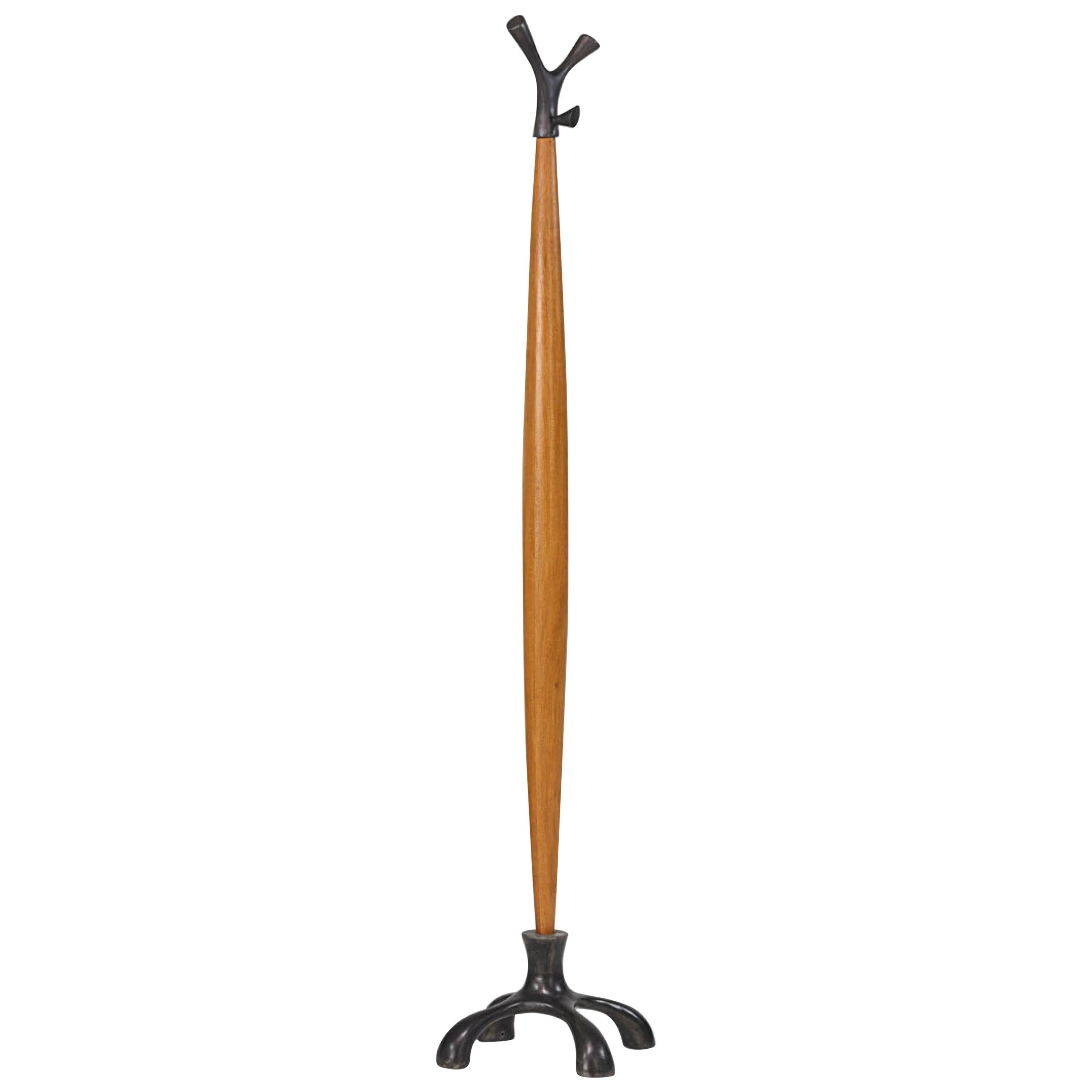Twig Face Coat Rack/Stand, Mahogany and Cast Aluminum, Jordan Mozer, USA For Sale at 1stDibs