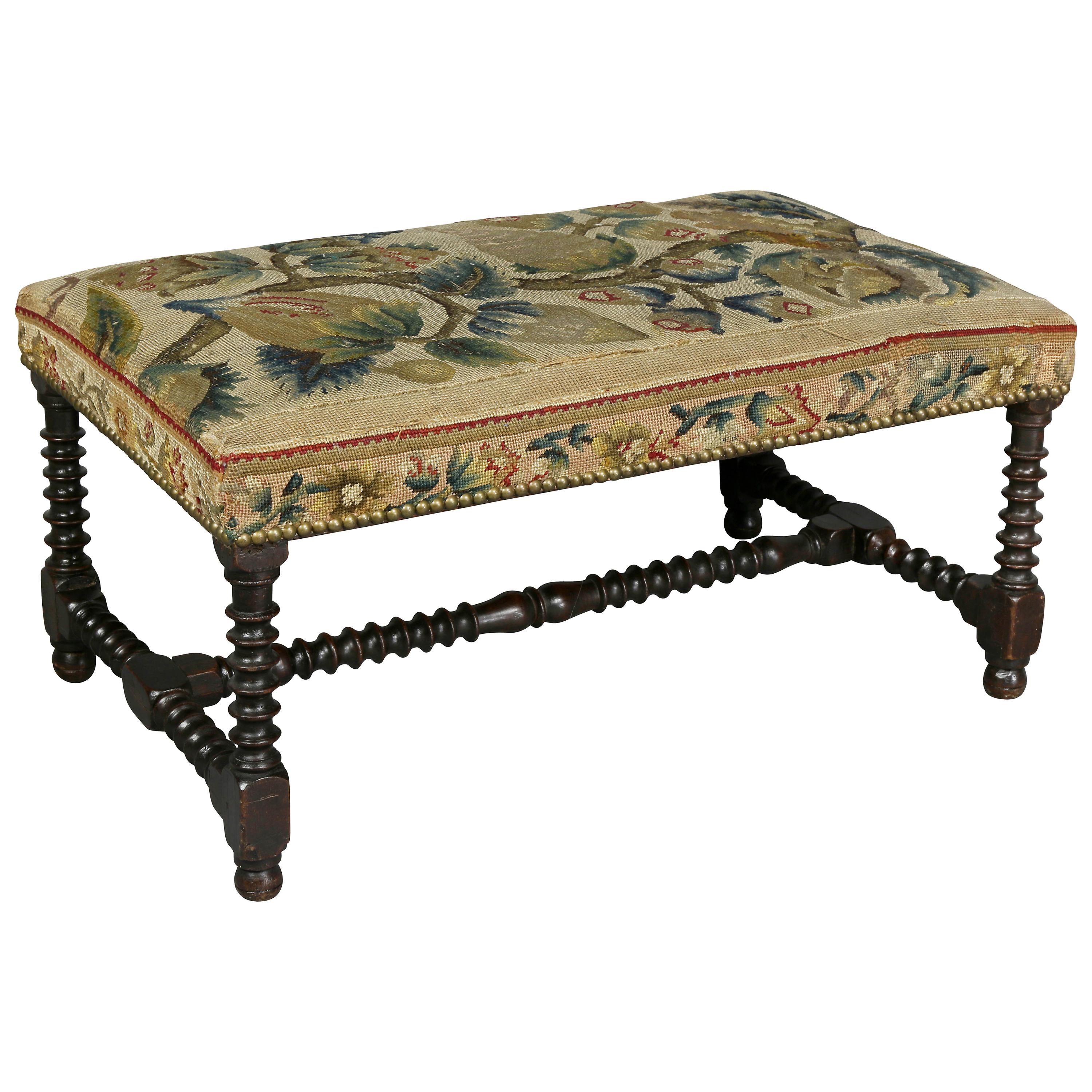 Italian Baroque Walnut Bench