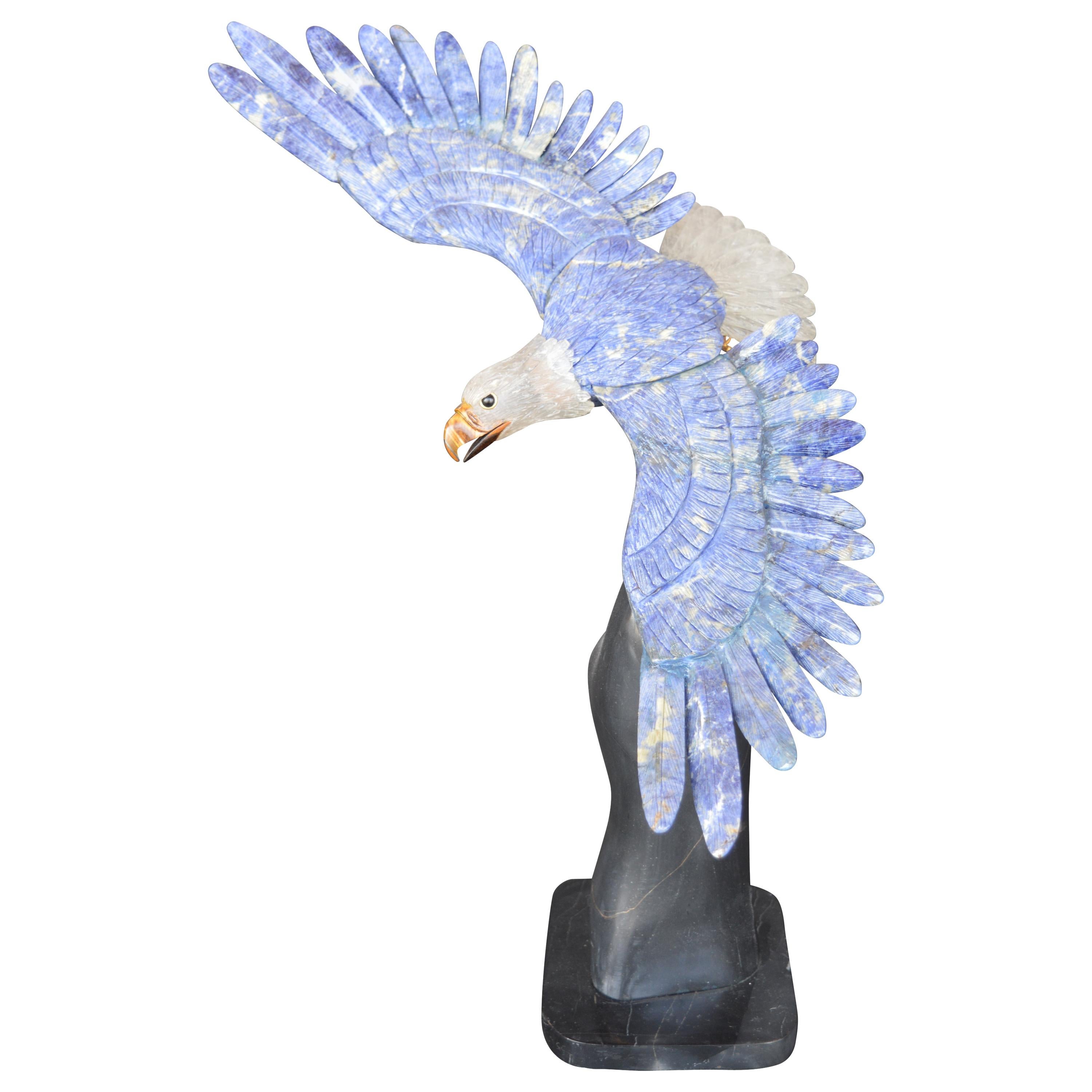 Rock Crystal and Lapis Eagle