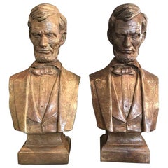 Keith Christie Lincoln Bust Bookends, 1986