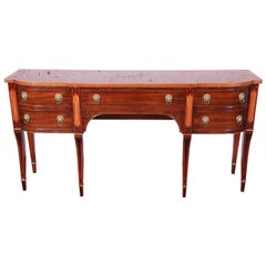 John Widdicomb Banded Inlaid Mahogany and Satinwood Federal Style Sideboard