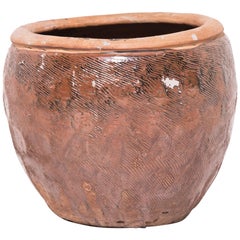 Chinese Incised Terracotta Grain Jar