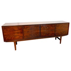 Long Rosewood Credenza by Ib Kofod-Larsen for Faarup Møbelfabrik