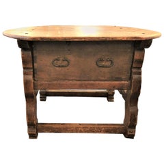 Rustic with Deep Drawer French Early 19th Century Tavern Table