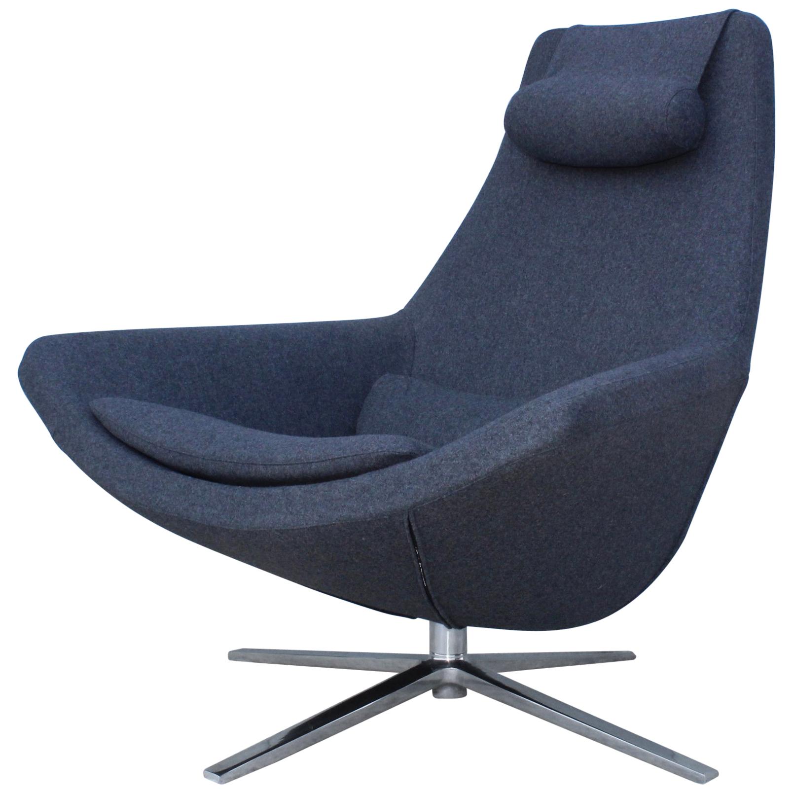 B&B Italia Swivel Lounge Chair Designed by Jeffrey Bernett