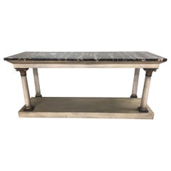 Long Italian Marble-Top Neoclassical Console