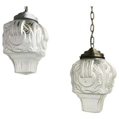 Art deco pendant lights 1930s