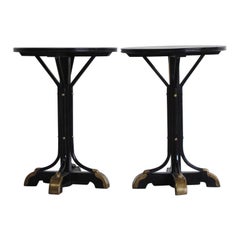 Pair of 1930s French Brass Mounted Ocassional Tables