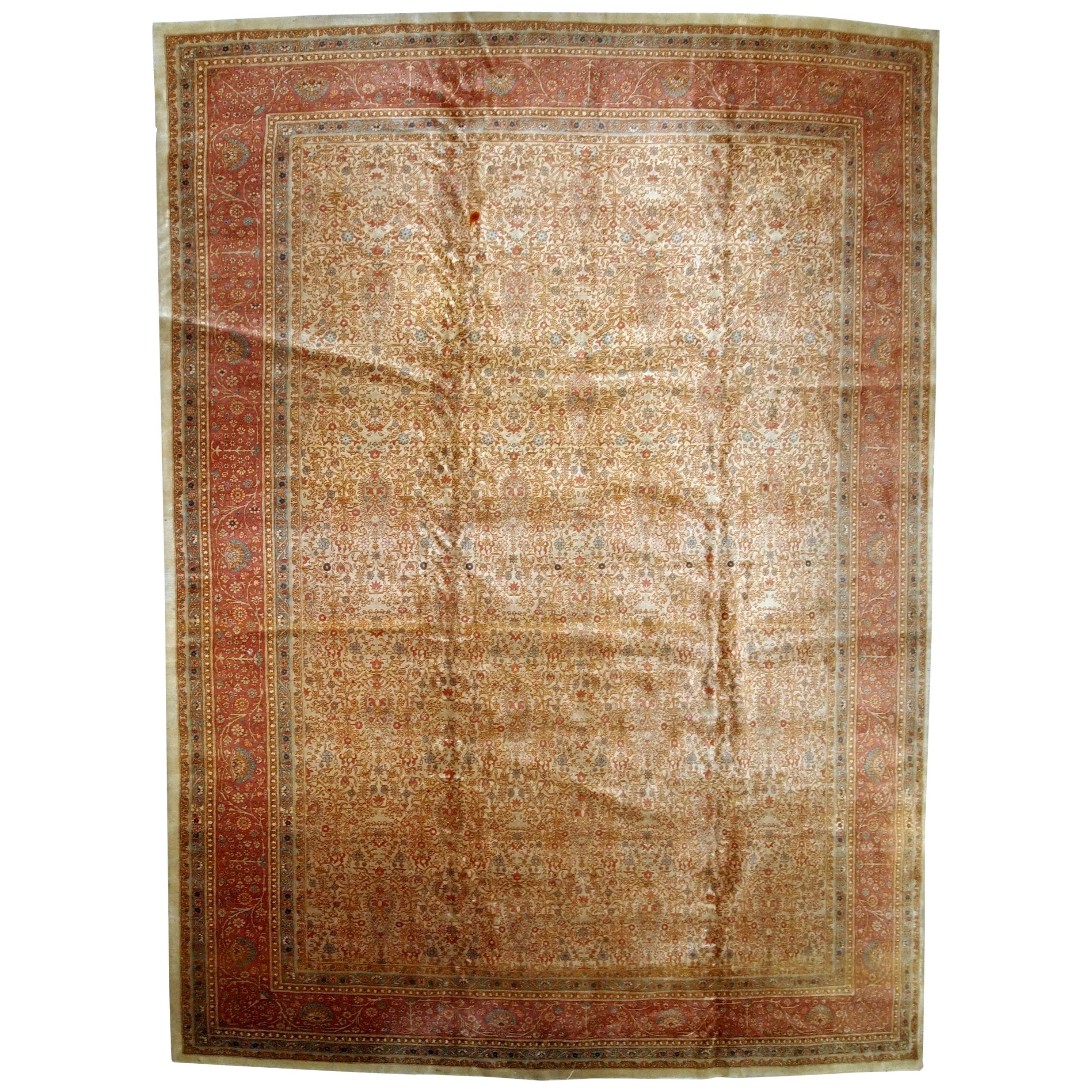 Handgefertigter antiker türkischer Sivas-Teppich, 1900er Jahre, 1B766
