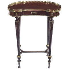 French Mahogany Occasional Table with Brass Metal Mounts