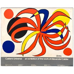 Used Alexander Calder Exhibition Museum Billboard "Calder's Universe", 1977