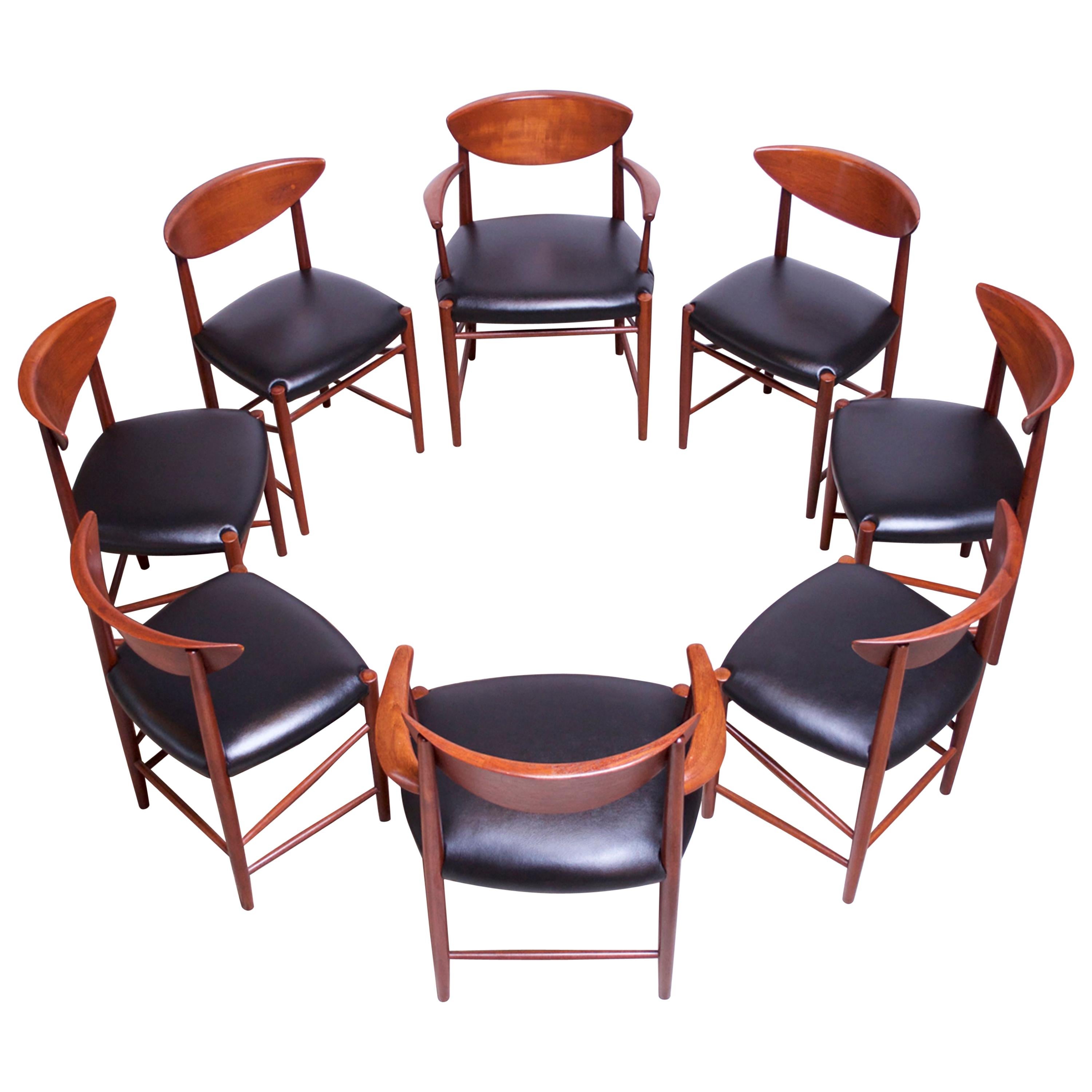 Set of Eight Teak Dining Chairs by Peter Hvidt and Orla Mølgaard Nielsen