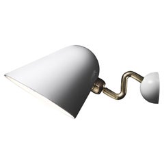 Beghina Applique Sconce in White and Brass for Tato Italia