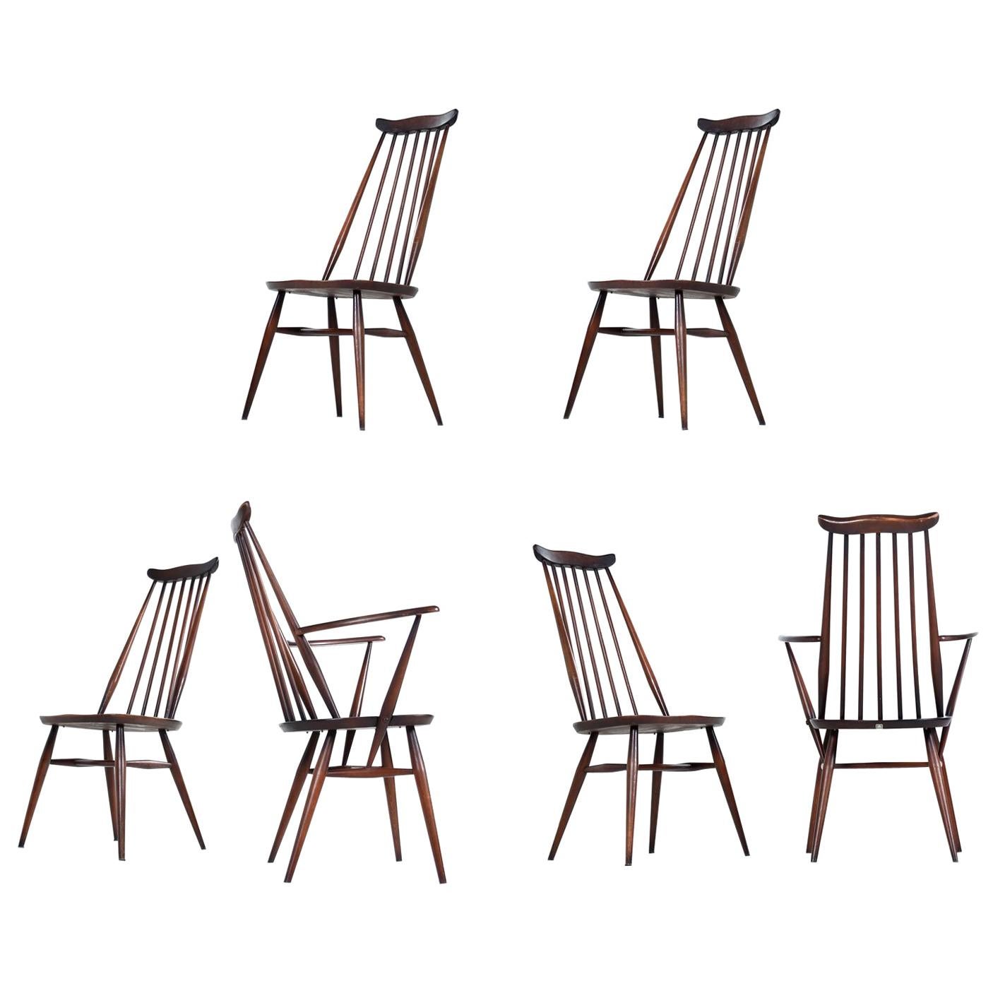 Ercol Dining Room Chairs - 5 For Sale at 1stDibs | ercol dining 