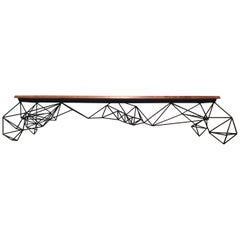 Sculptural Modern Geometric Custom Designed and Fabricated Coffee Table