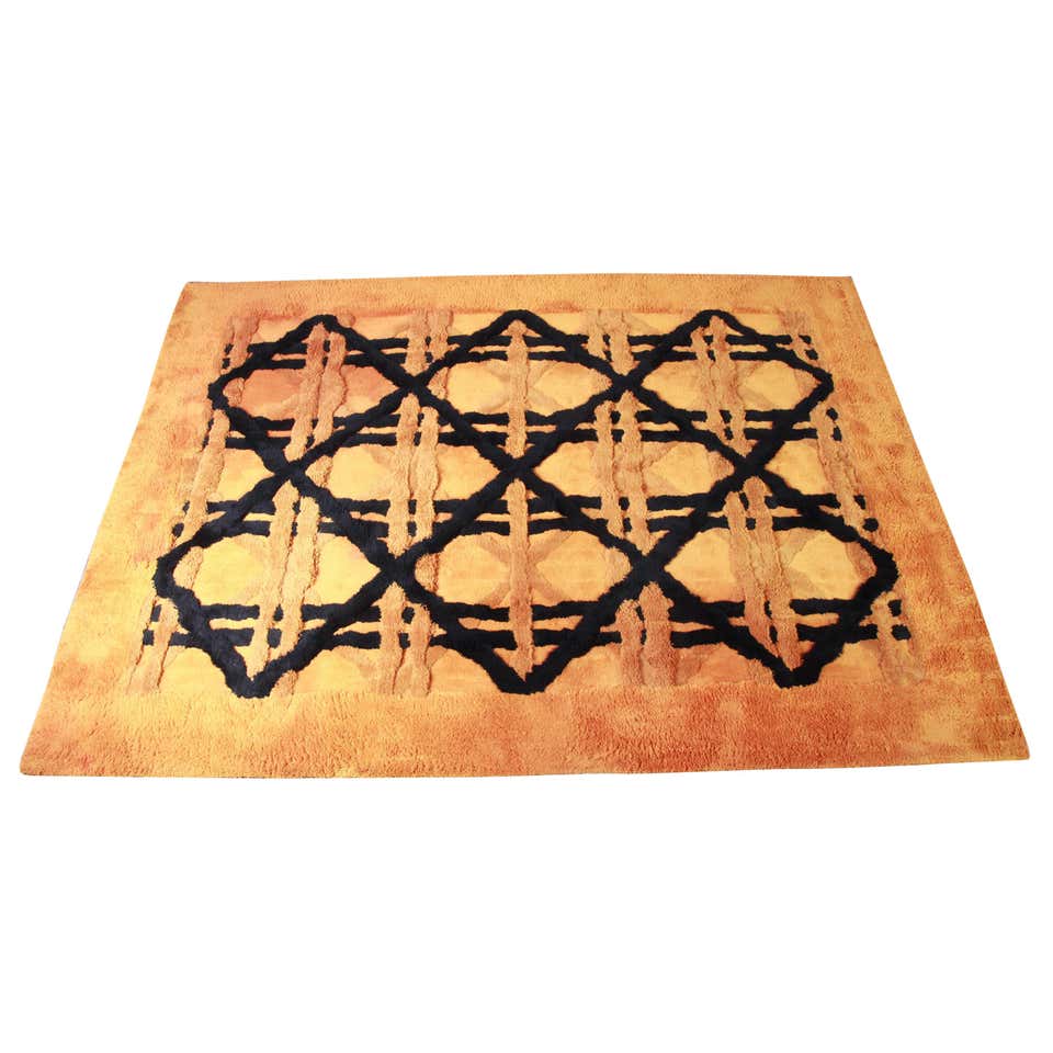 Edward Fields Abstract Sculpted Shag Rug, 1974 at 1stDibs