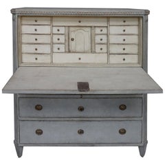 Swedish Fall Front Writing Desk with Fitted Interior