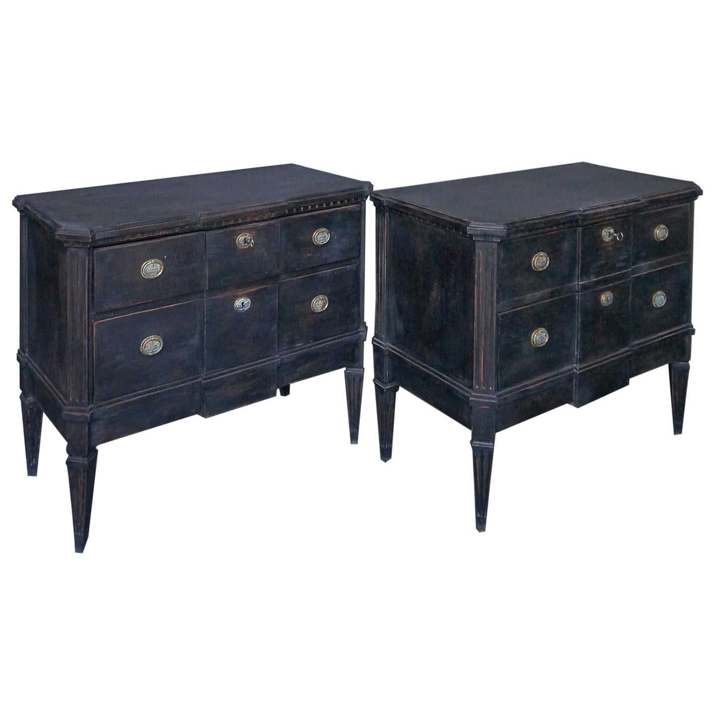 Pair of Swedish Neoclassical Commodes