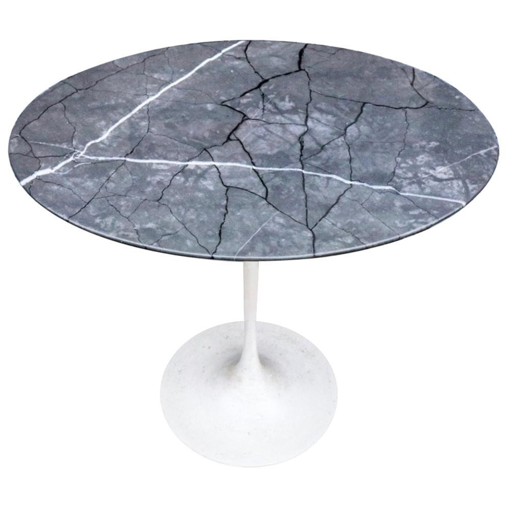 Eero Saarinen for Knoll Elliptical Marble Tulip Table Side Table