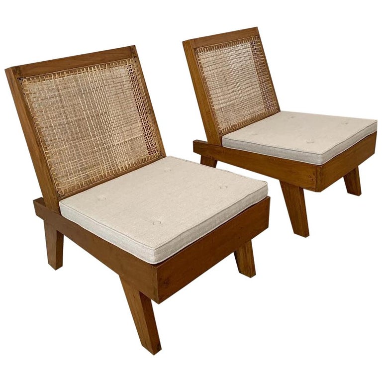 Pierre Jeanneret Rare Folding Easy Chairs from Chandigarh, circa 1960 For Sale