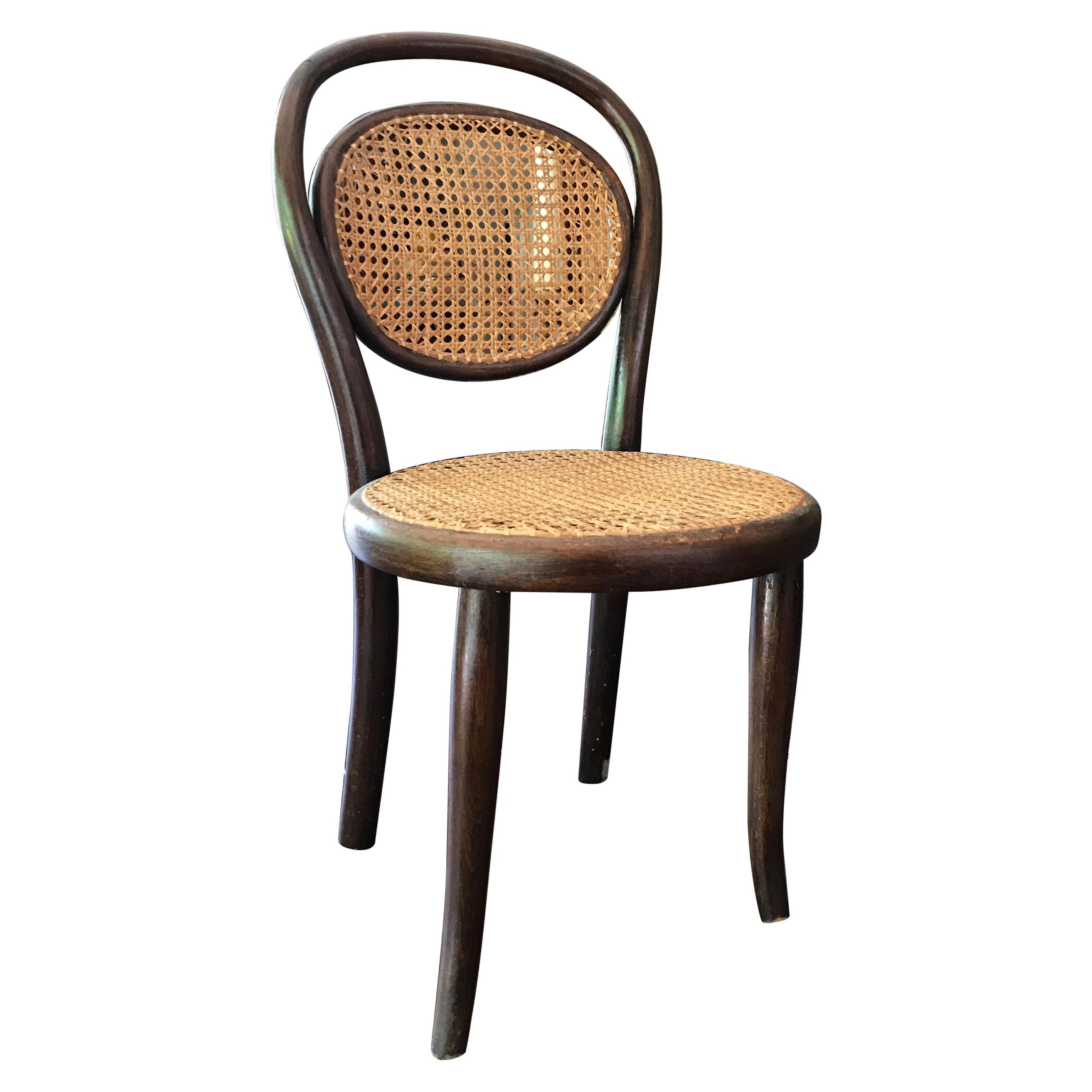 Early Thonet Child Chair Labeled For Sale