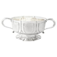 Arts & Crafts Style 1906 Edwardian Sterling Silver Presentation Bowl