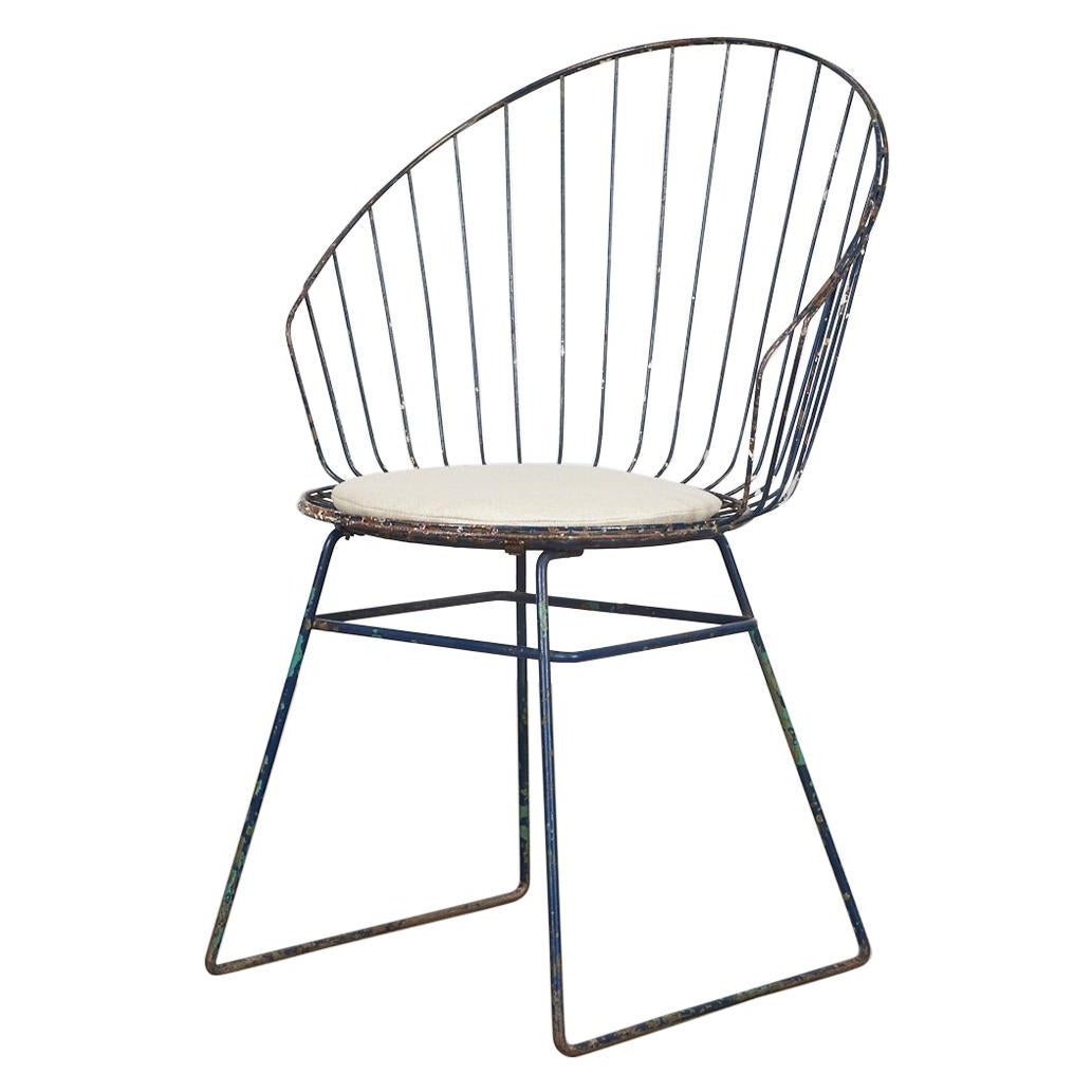 Cees Braakman & Adriaan Dekker for Pastoe Wire Frame Chair with Cream Cushion