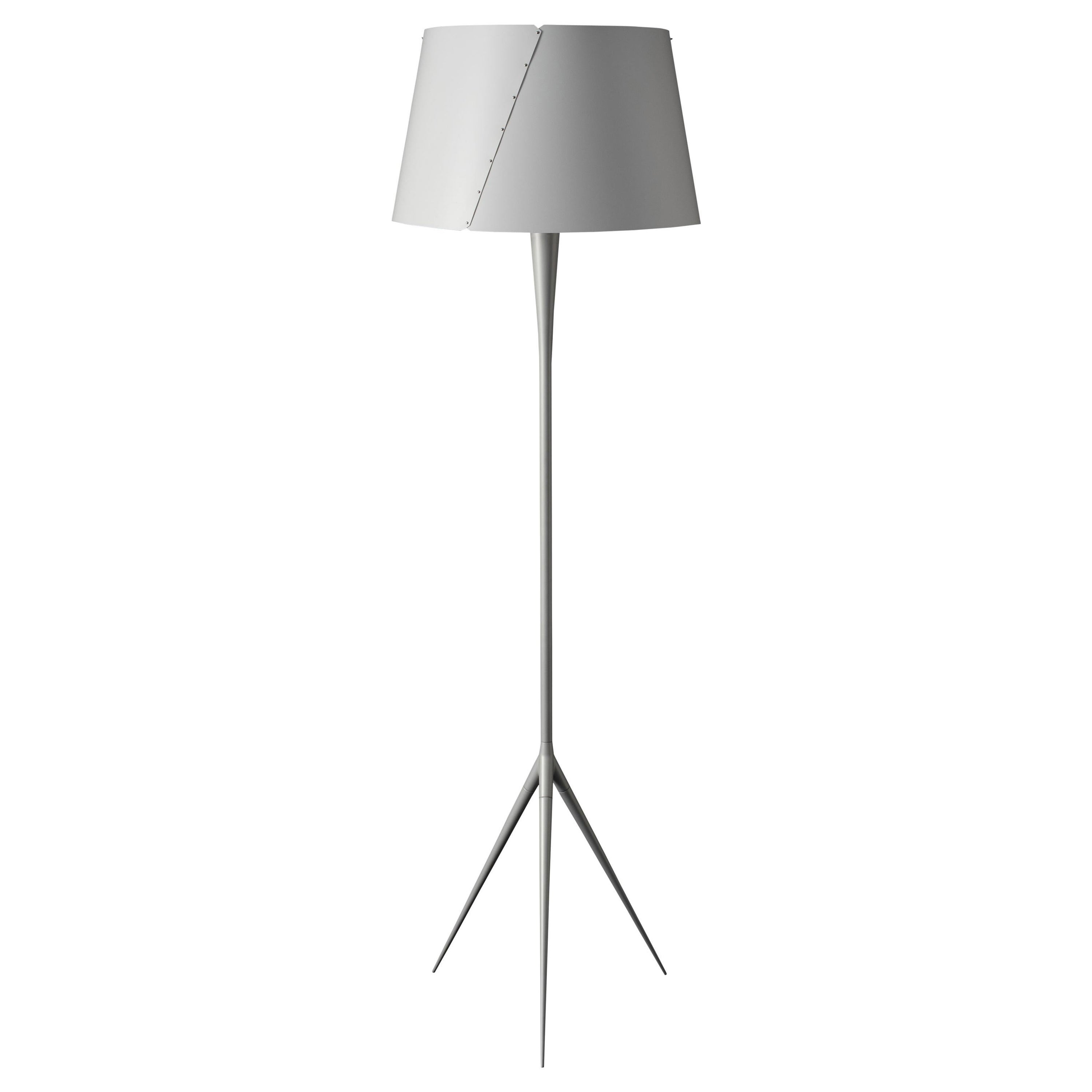 Gio Ponti De-Lux B4 Floor Lamp in Silver for Tato Italia