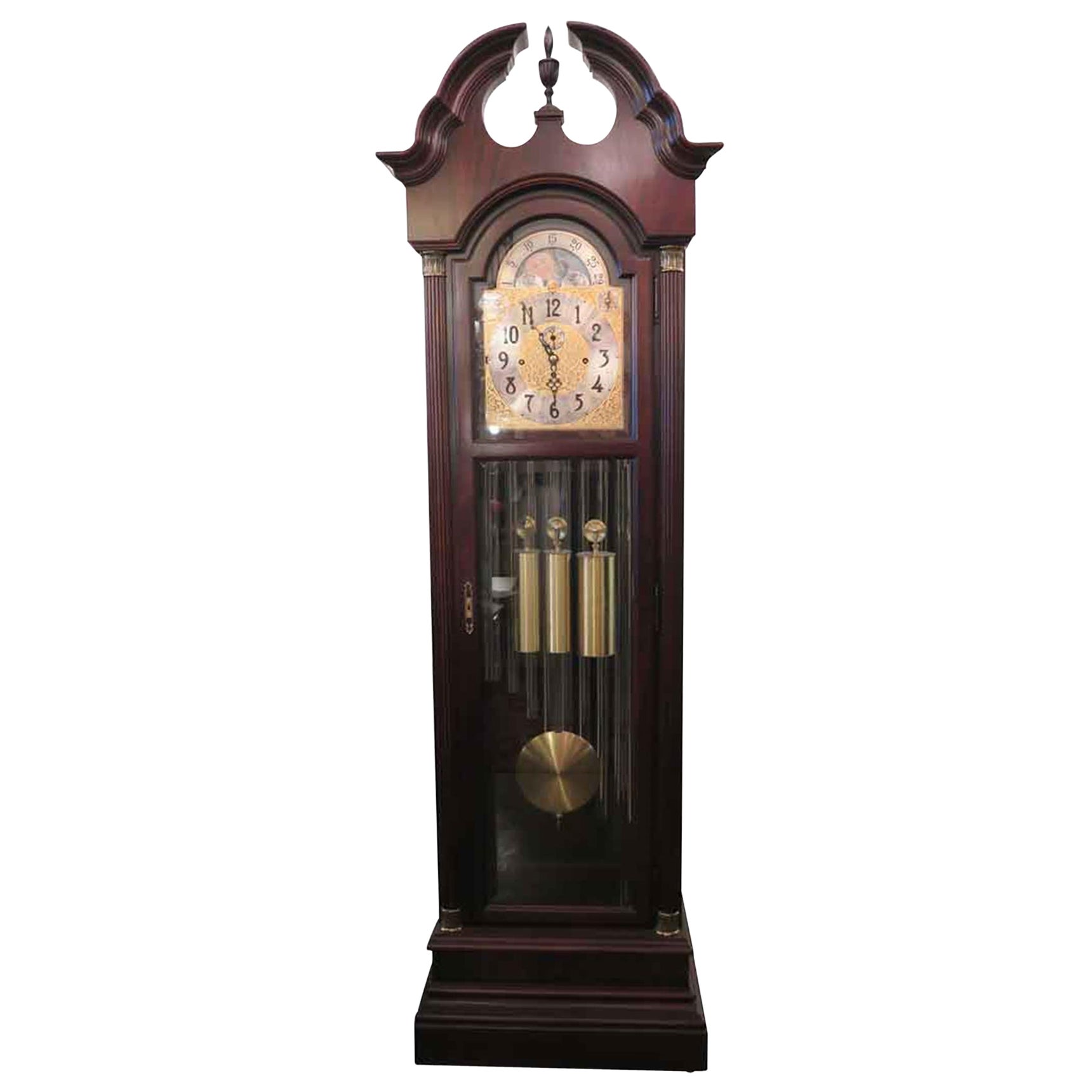 American Waltham Nine Tube Longcase Grandfather Clock at 1stDibs