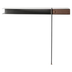 Contemporary QD18 Console with Brushed Steel, Bronzed Metal and Wood drawer