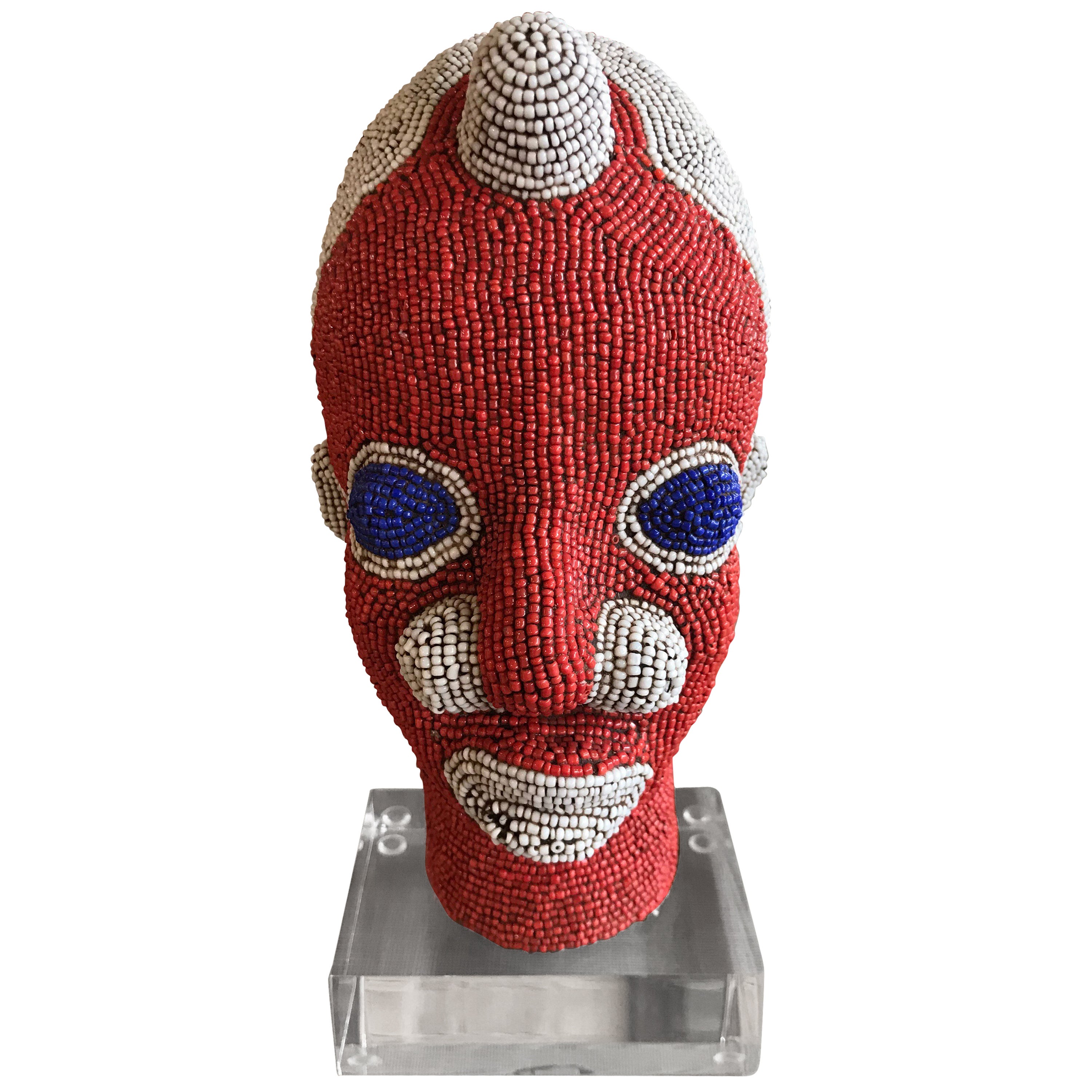 Ceramic African Heads by Fred Press at 1stDibs