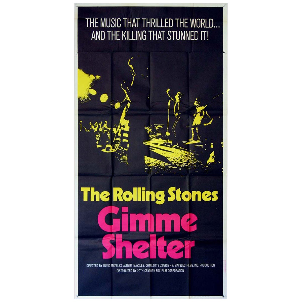 "Gimme Shelter" Film Poster, 1970 For Sale at 1stDibs