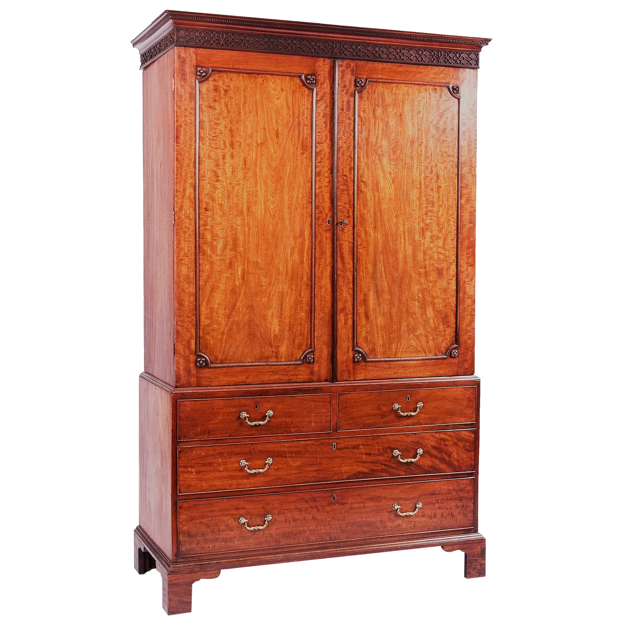 Late 18th Century English Mahogany Linen Press or at 1stDibs