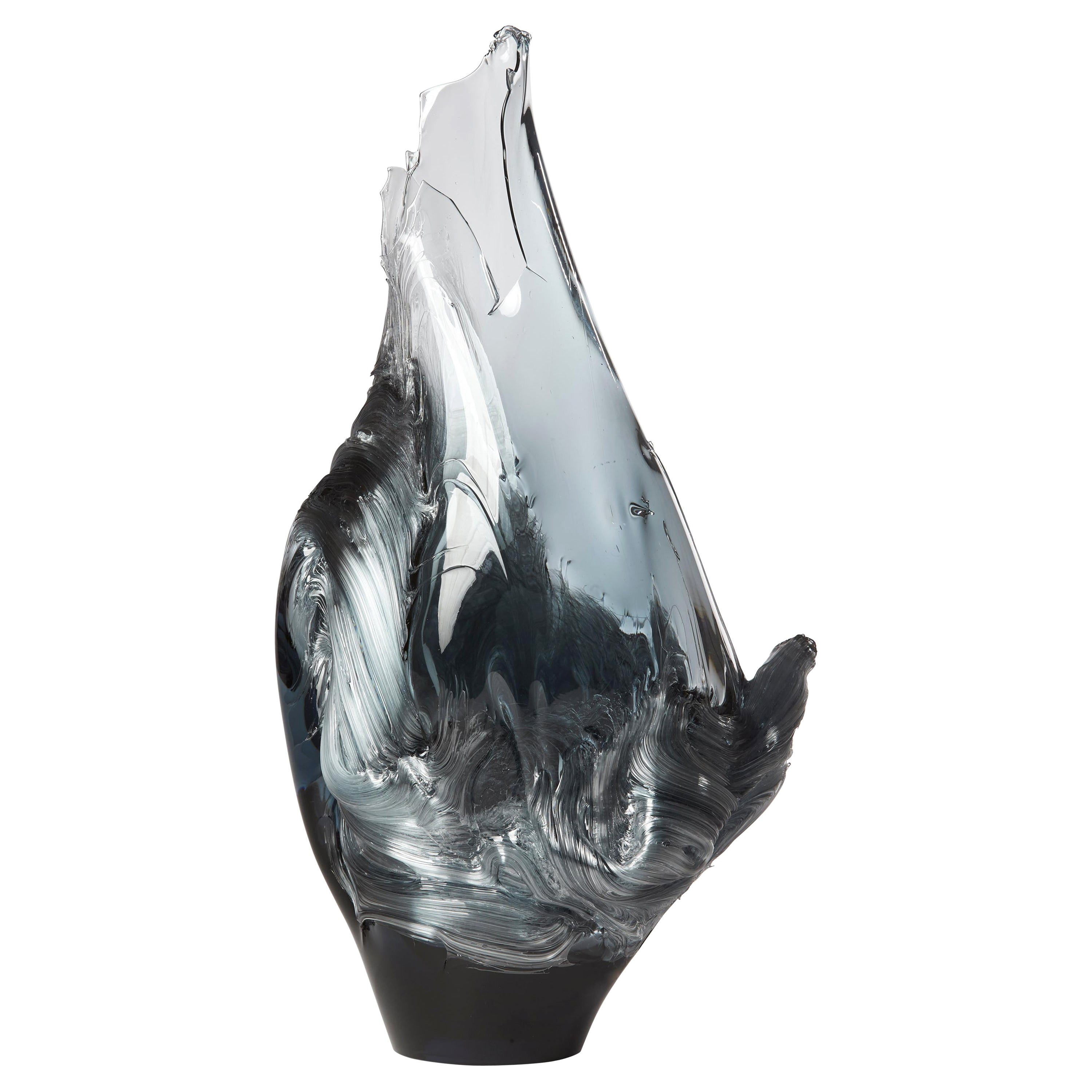 Extraordinaire vase en verre de l'artiste japonais contemporain Shohei Yokoyama
