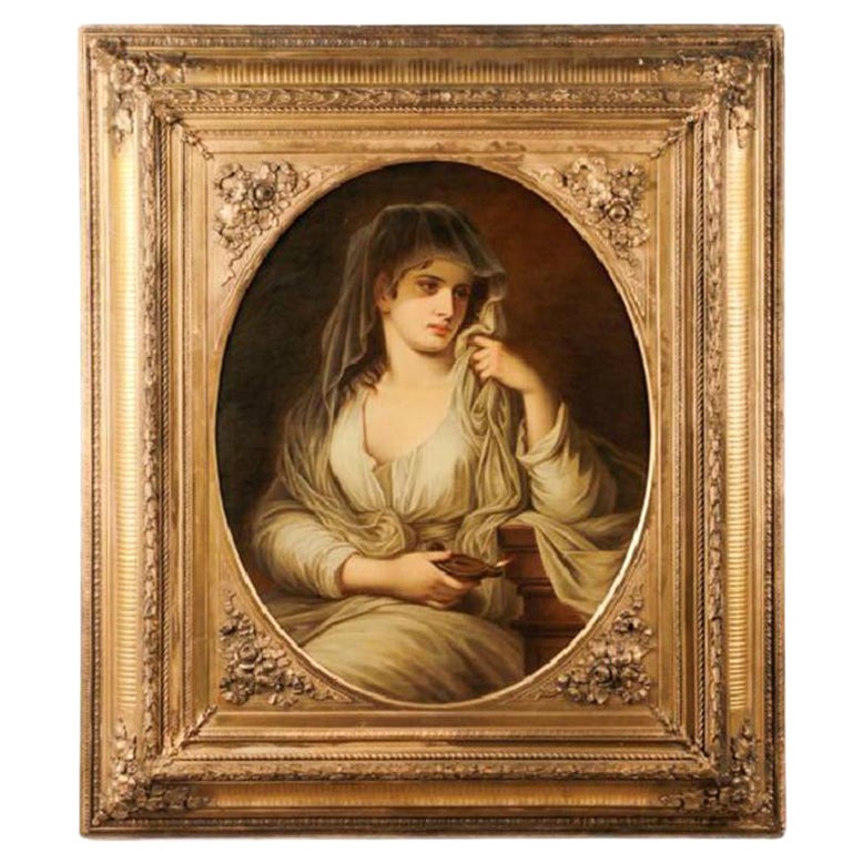 Tuccia the Vestal Virgin Holding a Lamp After Angelica Kauffman For Sale