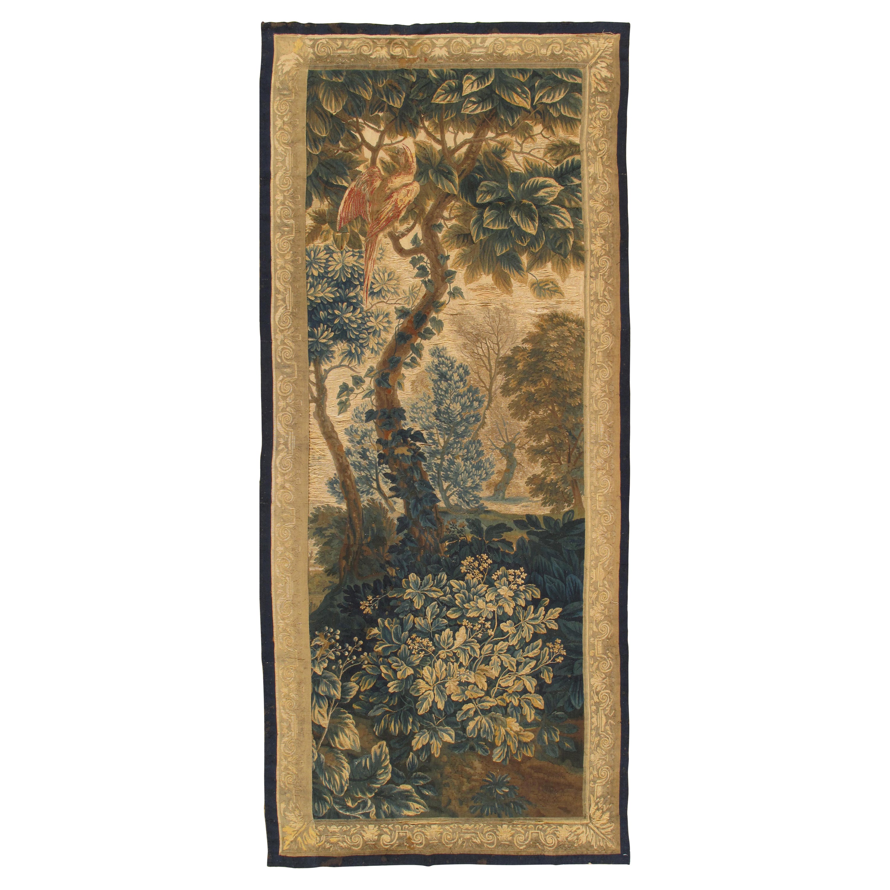 Antique Late 17th Century Flemish Verdure Tapestry