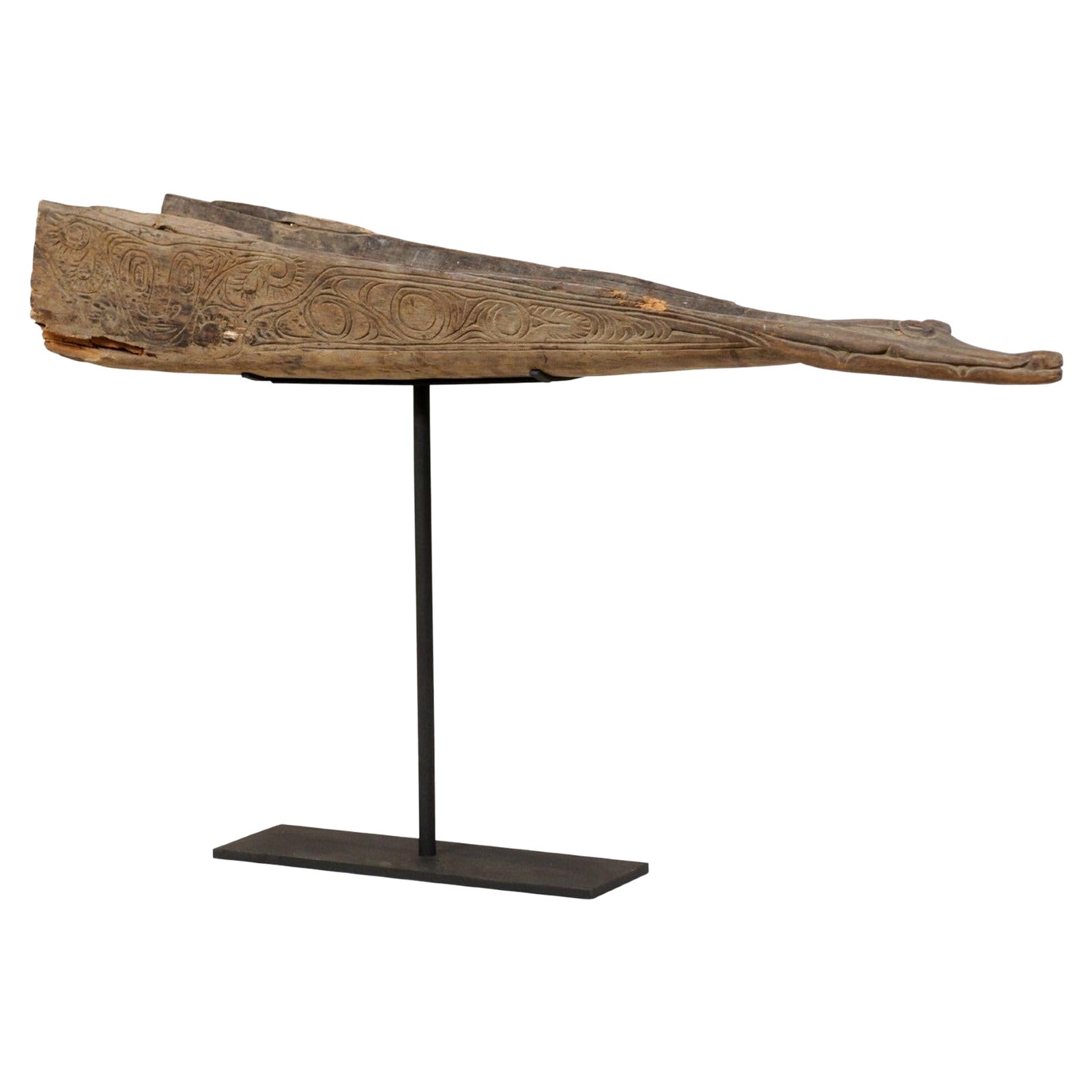 Crocodile Head Boat Prow from Papua New Guinea For Sale