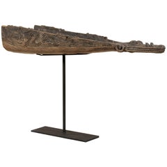 Proa de Canoa de Madera Tallada a Mano de Papúa Nueva Guinea