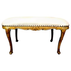 Antique Italian Regence / Louis XV Style Painted Bench