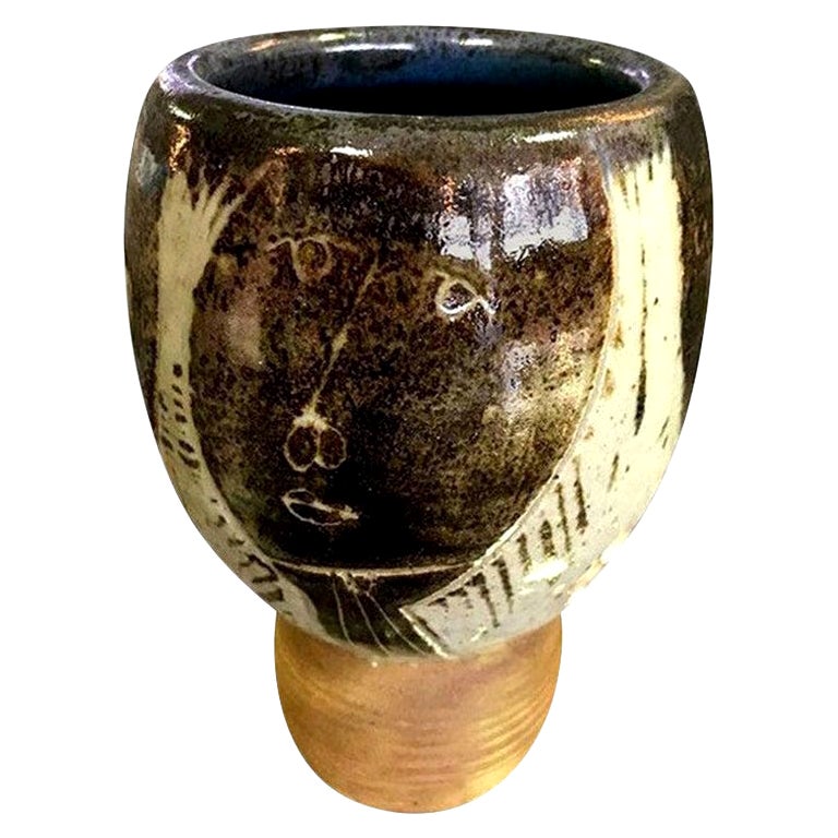 Ken Price Signed Early Glazed Midcentury Ceramic Studio Pottery Vase Vessel 1956