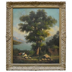 Neopolitan School Landscape by 19th Century Artist Gabriele Smargiassi